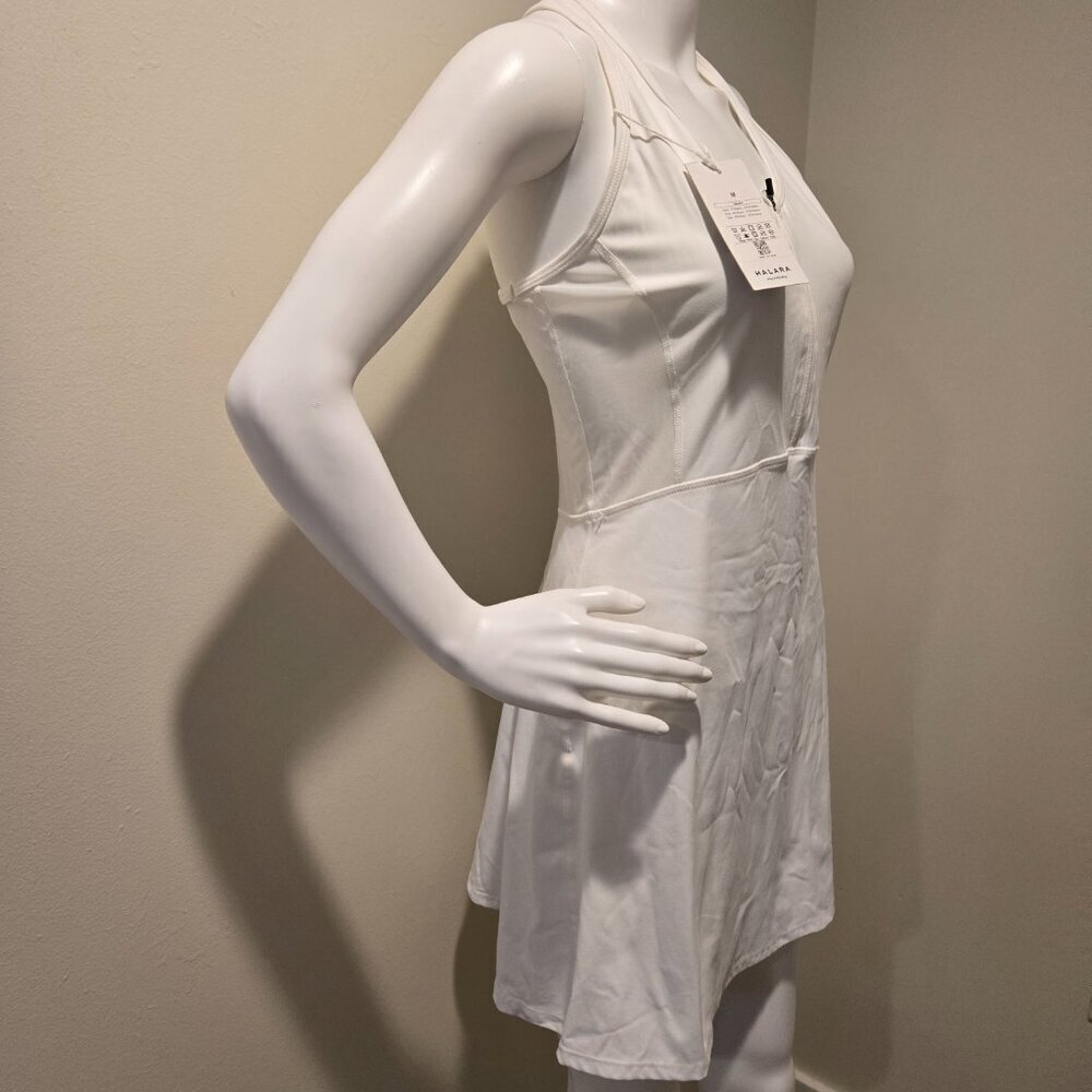 NWT Halara Cloudful Zip Front Dress White M - Picture 3 of 4